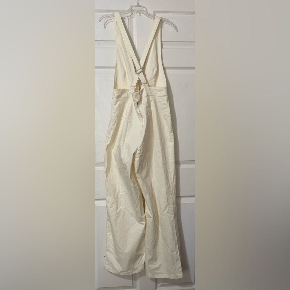 Sincerely Jules Denim V Cut Pale Yellow Jumpsuit. - Picture 7 of 9